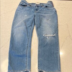Hatch Maternity Distressed Light Blue Jeans size 26